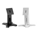 ARES-2424X is a desk stand compatible with 75x75 mm / 100x100 mm VESA patterns. It can tilt -2° (down) ~ +180° (up) and screens up to 21.5" - ARES-2424X