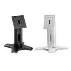 ARES-2424X is a desk stand compatible with 75x75 mm / 100x100 mm VESA patterns. It can tilt -2° (down) ~ +180° (up) and screens up to 21.5" - ARES-2424X