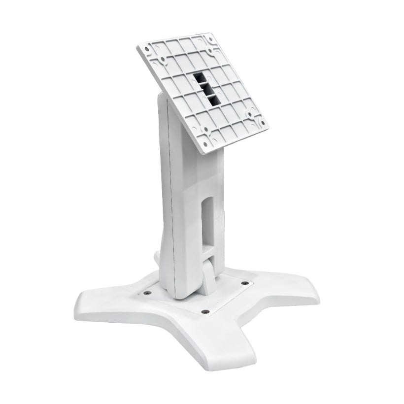 ARES-2424X is a desk stand compatible with 75x75 mm / 100x100 mm VESA patterns. It can tilt -2° (down) ~ +180° (up) and screens up to 21.5" - ARES-2424X