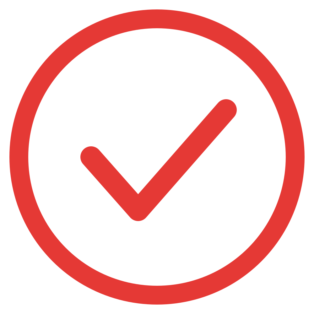 Red check mark