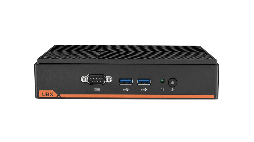 The UBX-110K is a 4K UHD fanless edge computer powered by an Intel® N97 or Core™ i3-N305 processor - UBX-110K